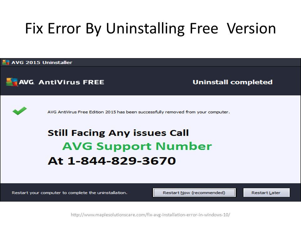 Fix Error By Uninstalling Free Version