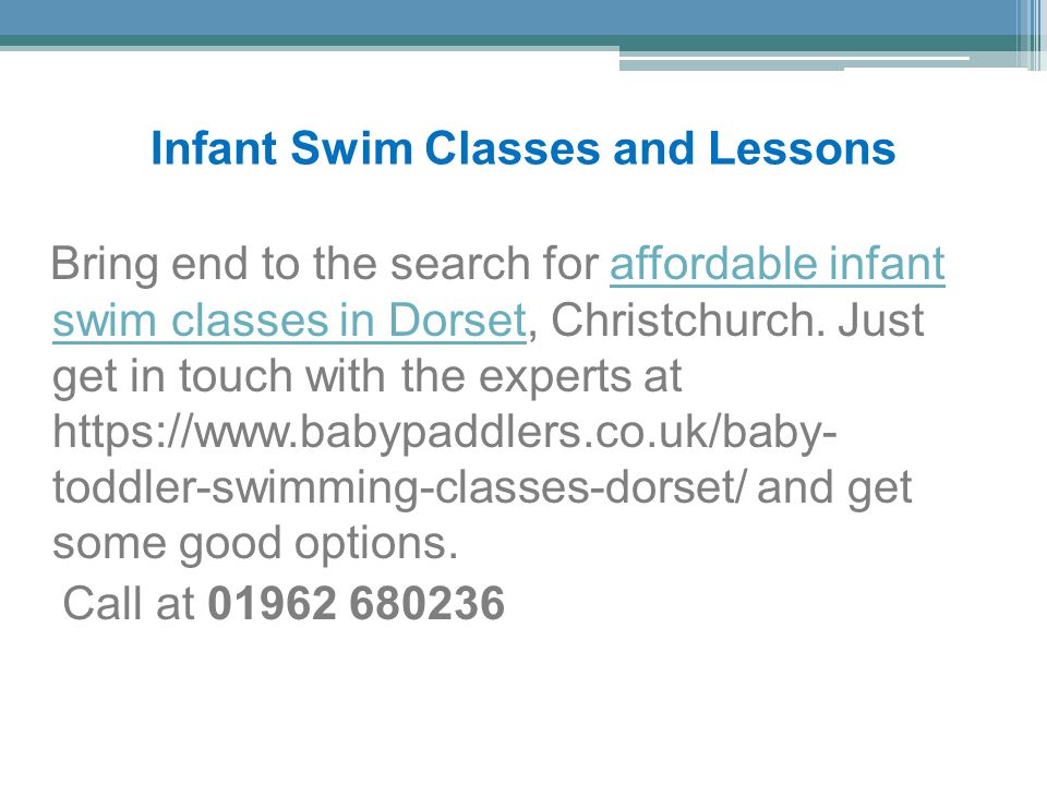 Infant Swim Classes and Lessons Bring end to the search for affordable infant swim classes in Dorset, Christchurch.
