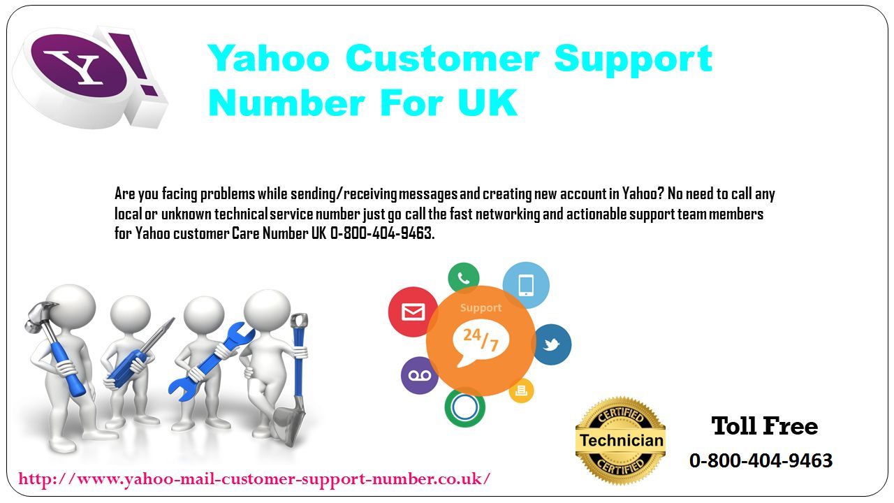 Yahoo Customer Support Number For UK Are you facing problems while sending/receiving messages and creating new account in Yahoo.