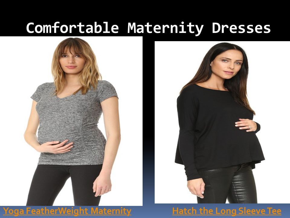 Comfortable Maternity Dresses Yoga FeatherWeight MaternityHatch the Long Sleeve Tee