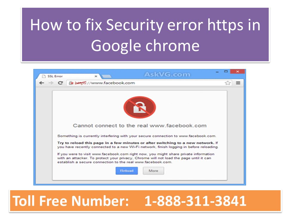 How to fix Security error https in Google chrome Toll Free Number: