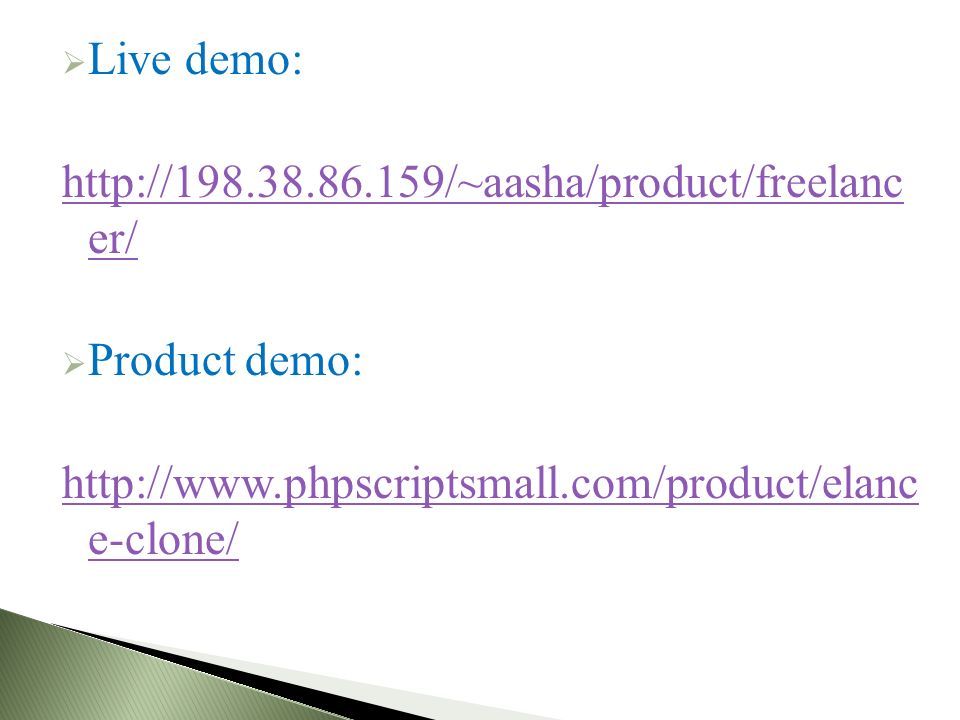  Live demo:   er/  Product demo:   e-clone/