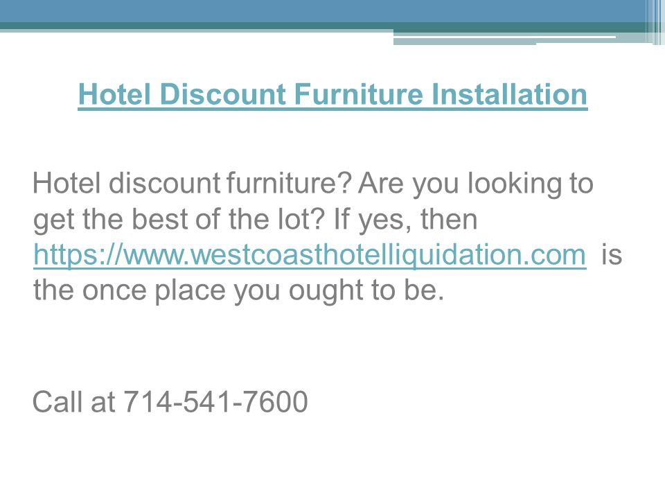 Hotel Discount Furniture Installation Hotel discount furniture.