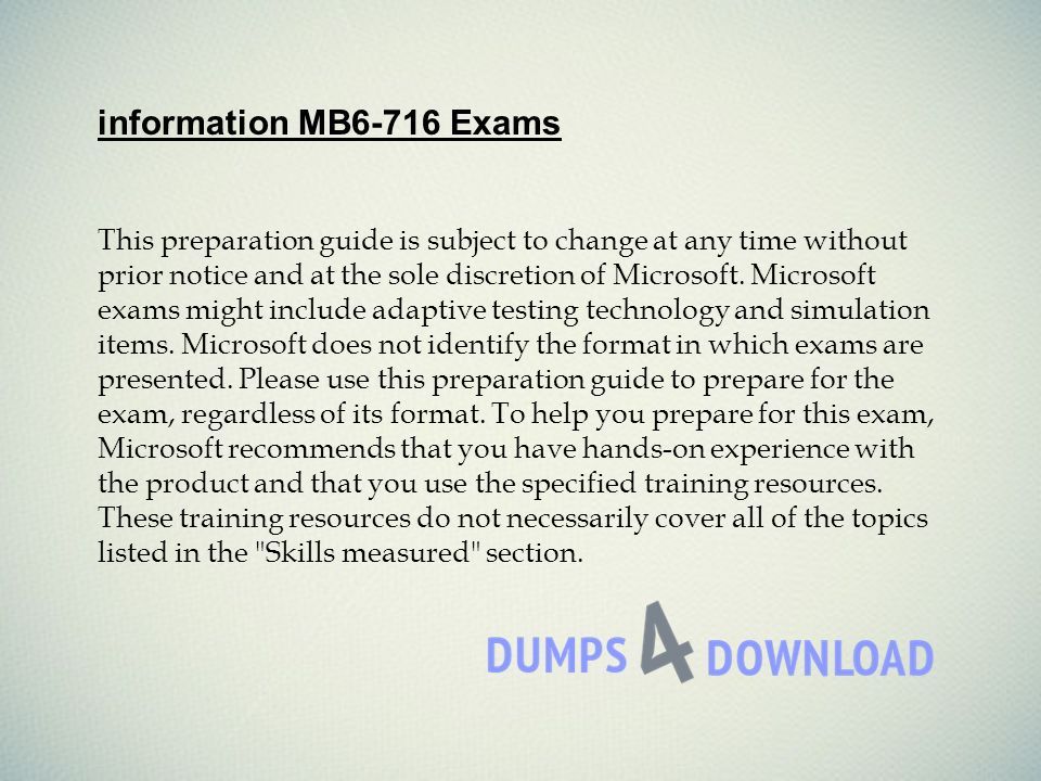 Latest MB2-716 Verified Practice Test Exam QA PDF+Simulator 