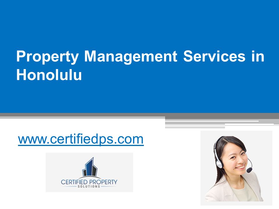Property Management Services in Honolulu