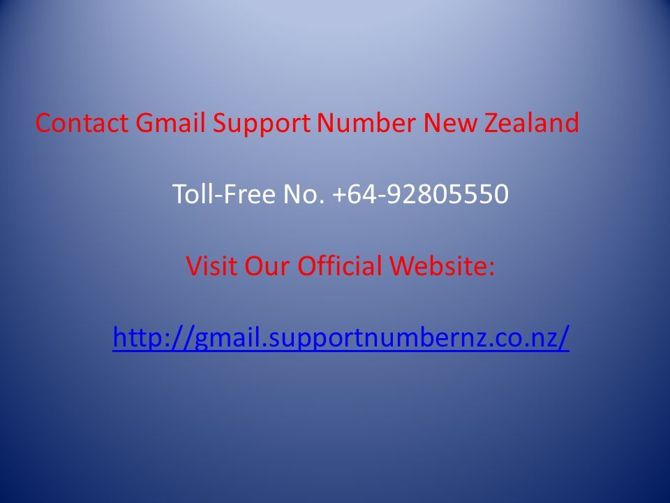 Contact Gmail Support Number New Zealand Toll-Free No.
