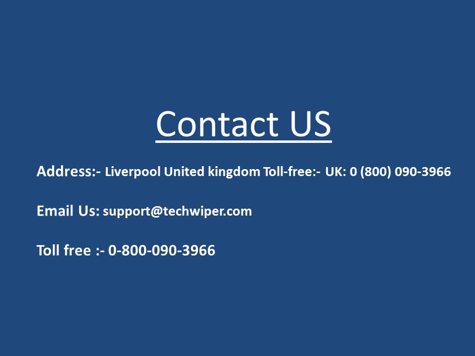 Contact US Address:- Liverpool United kingdom Toll-free:- UK: 0 (800) Us: Toll free :
