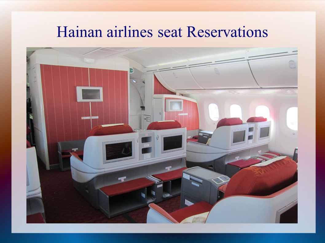 Hainan airlines seat Reservations