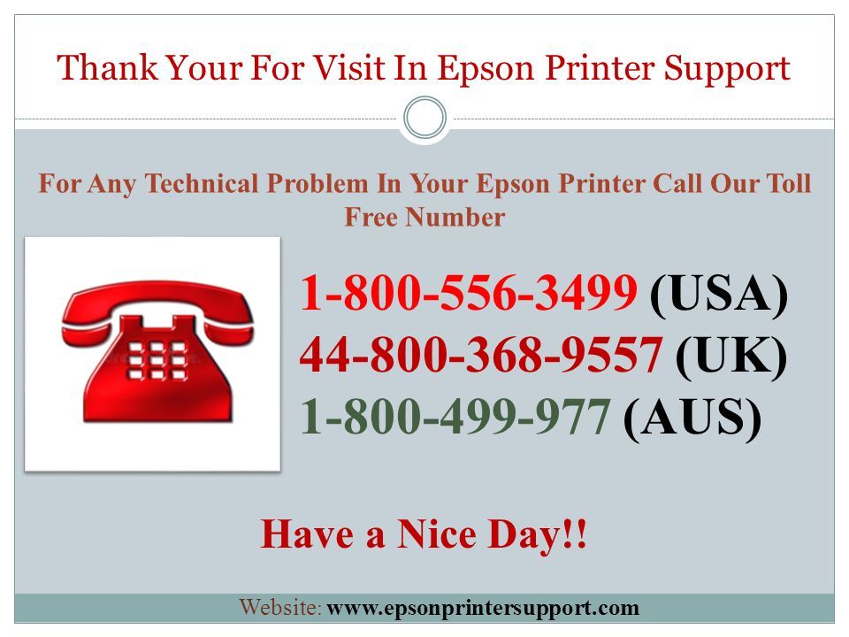 Thank Your For Visit In Epson Printer Support (USA) (UK) (AUS) Have a Nice Day!.
