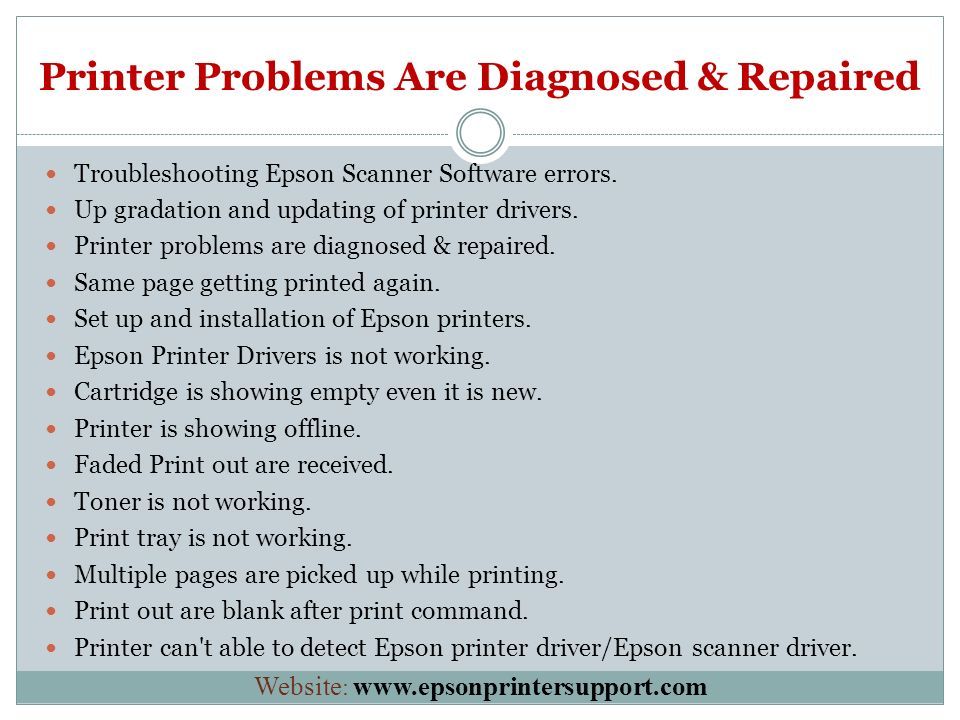 Printer Problems Are Diagnosed & Repaired Troubleshooting Epson Scanner Software errors.
