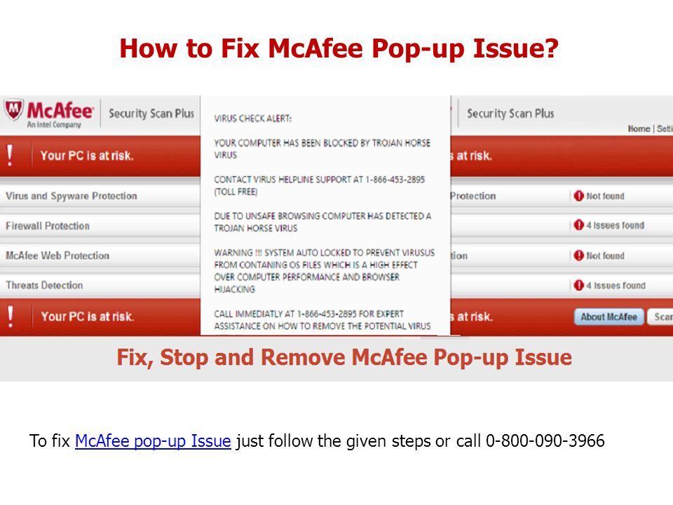 How to Fix McAfee Pop-up Issue.