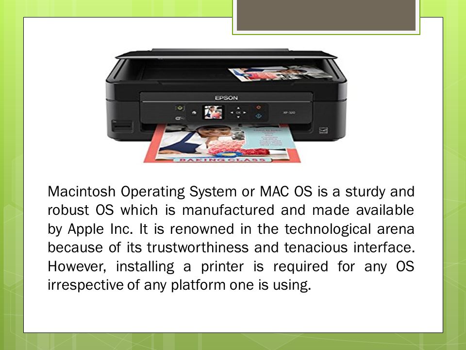 What are the Steps to Install Epson Printer on Mac? - ppt download