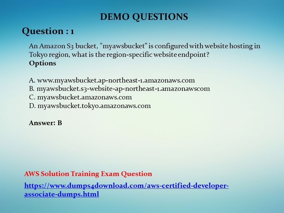 Practice Test AWS-Solutions-Associate Pdf