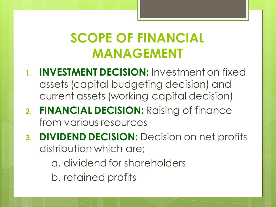 financial assets investment decision