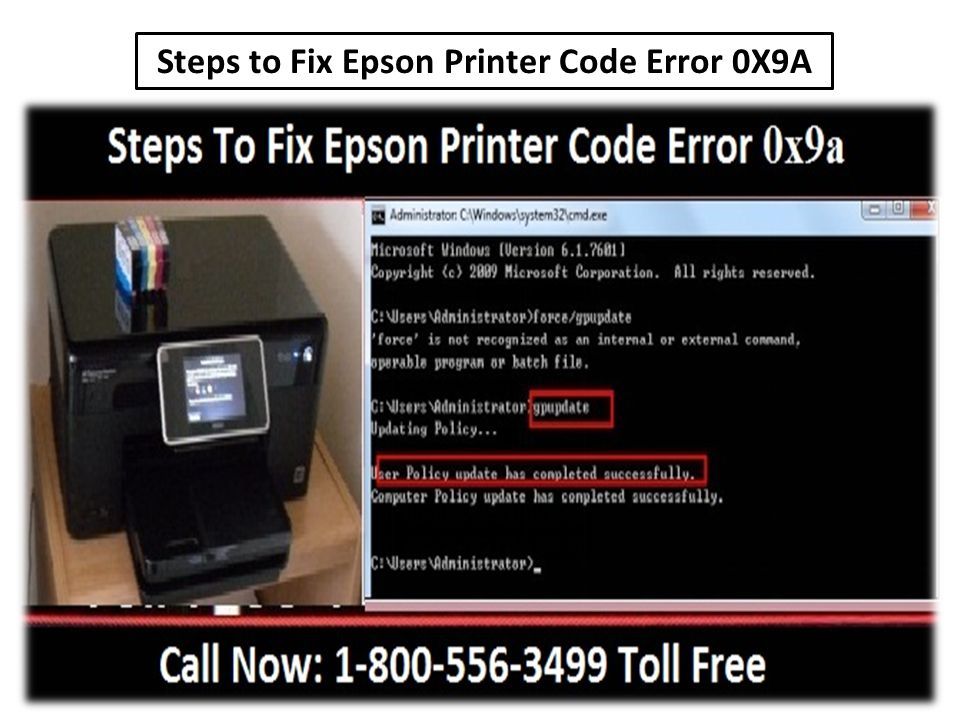 Steps to Fix Epson Printer Code Error 0X9A