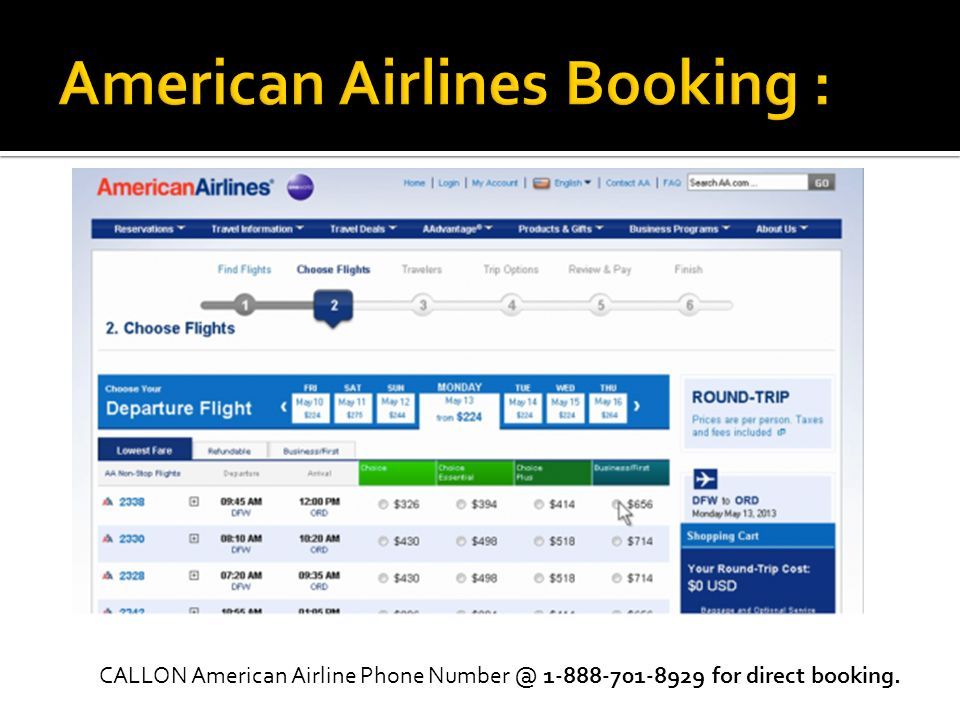 CALLON American Airline Phone for direct booking.