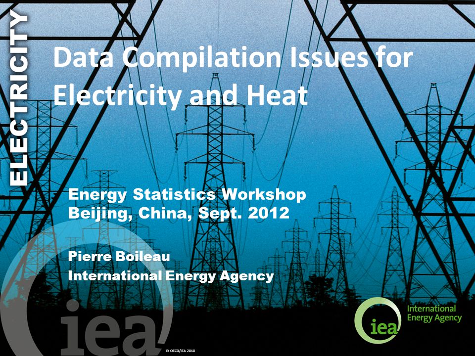 © OECD/IEA 2010 Data Compilation Issues for Electricity and Heat Energy Statistics Workshop Beijing, China, Sept.