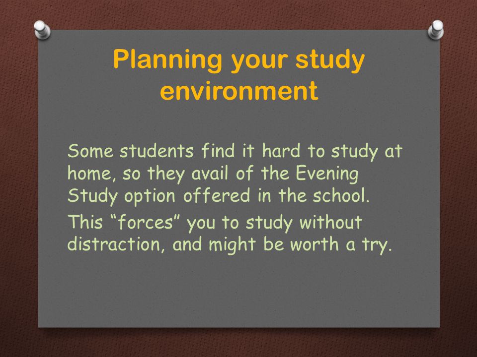 Some students find it hard to study at home, so they avail of the Evening Study option offered in the school.