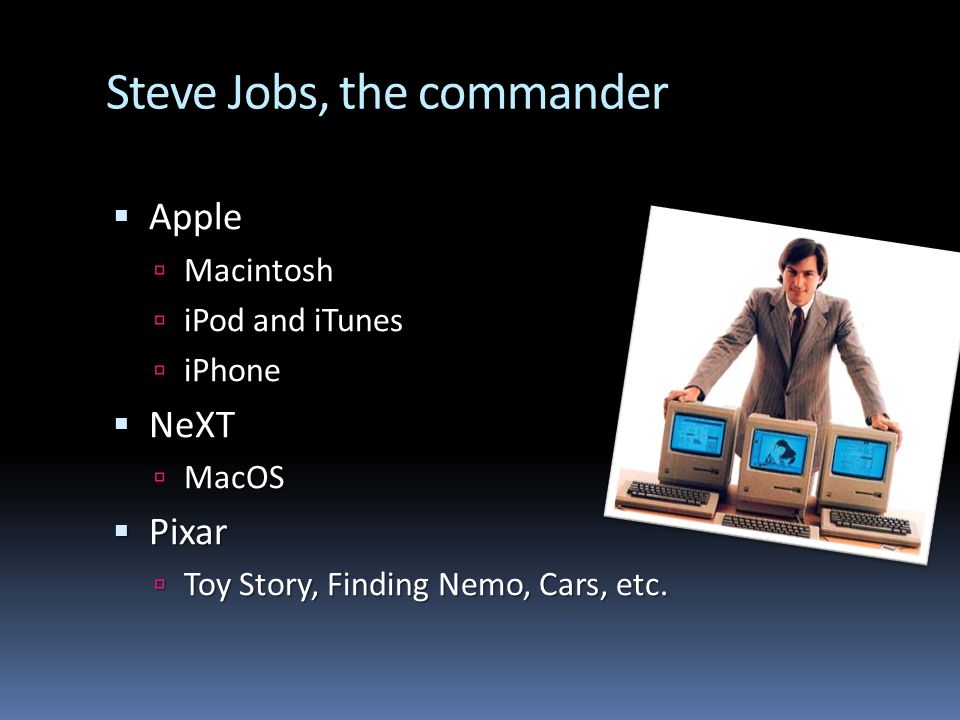 steven paul jobs steve jobs the commander apple apple macintosh macintosh macintosh