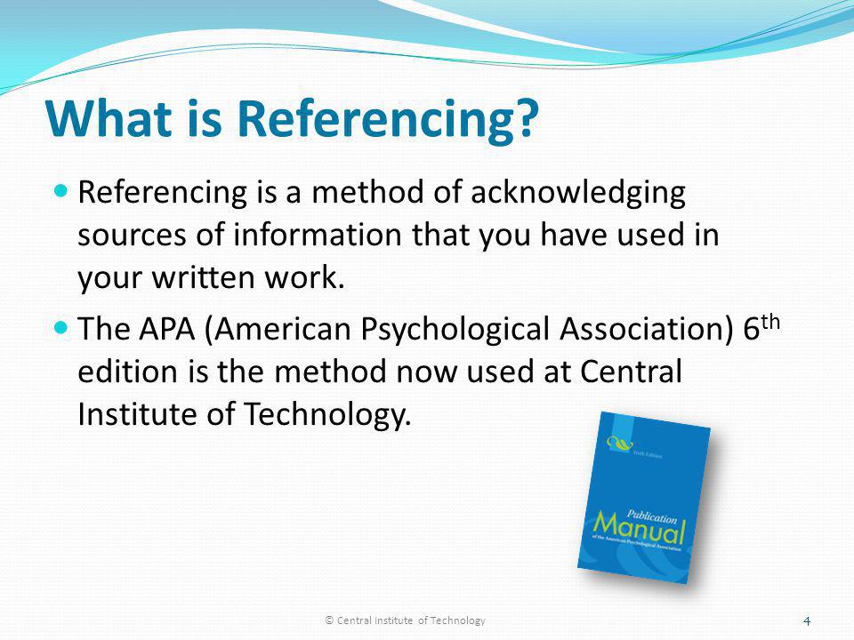 What is Referencing.