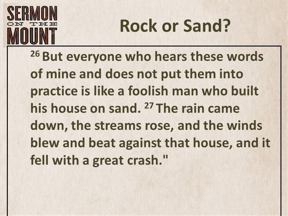 Rock or Sand.