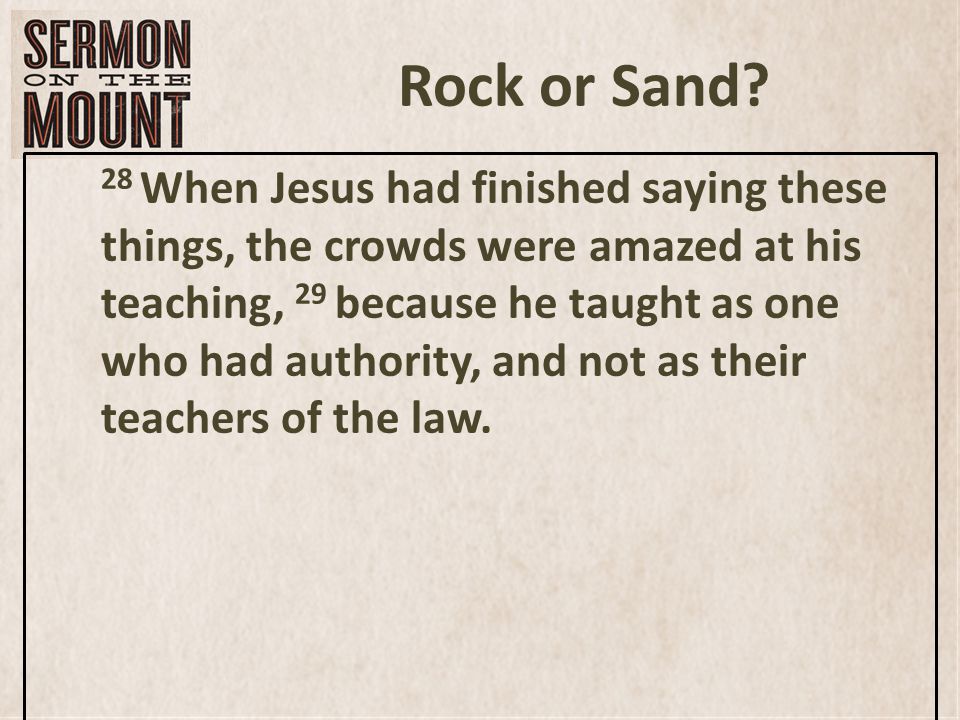 Rock or Sand.