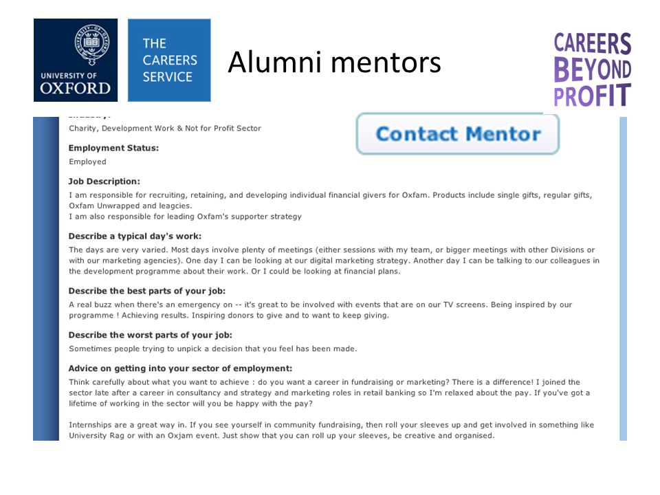 Alumni mentors