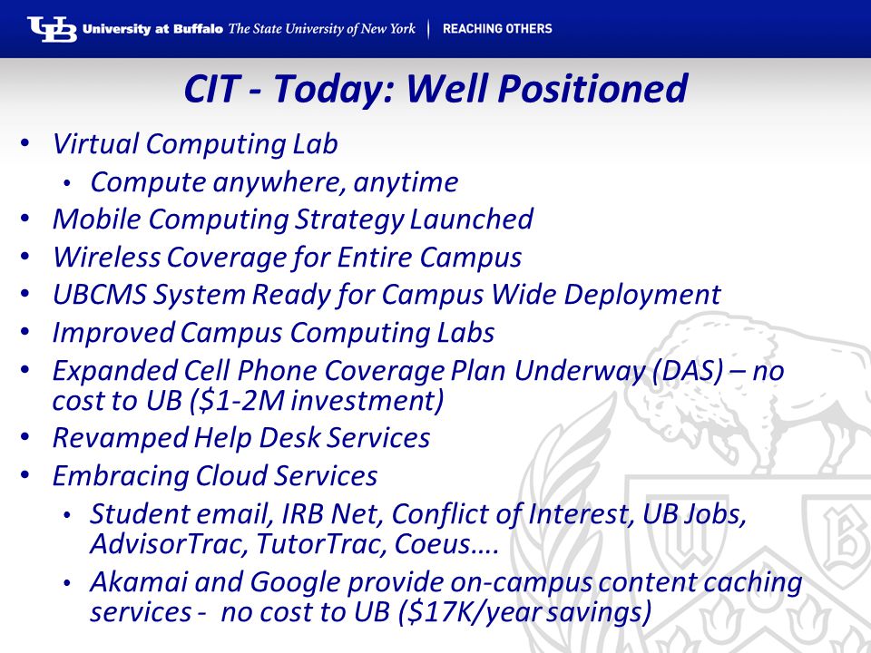 Computing And Information Technology Three Year Plan Mission