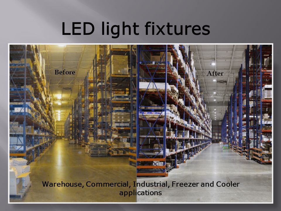 led light fixtures warehouse commercial industrial freezer and