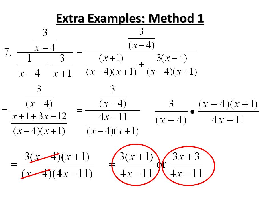 Extra Examples: Method 1