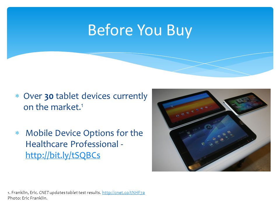 Before You Buy Over 30 tablet devices currently on the market.