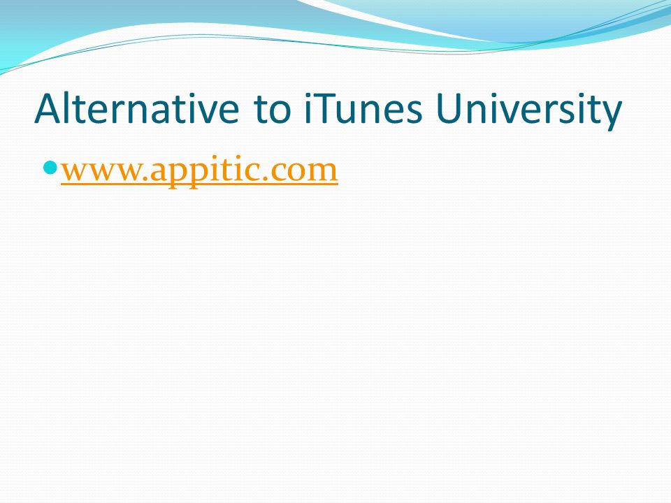 Alternative to iTunes University
