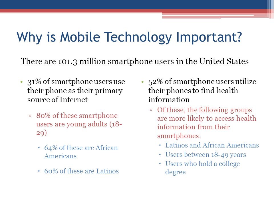 Why is Mobile Technology Important.