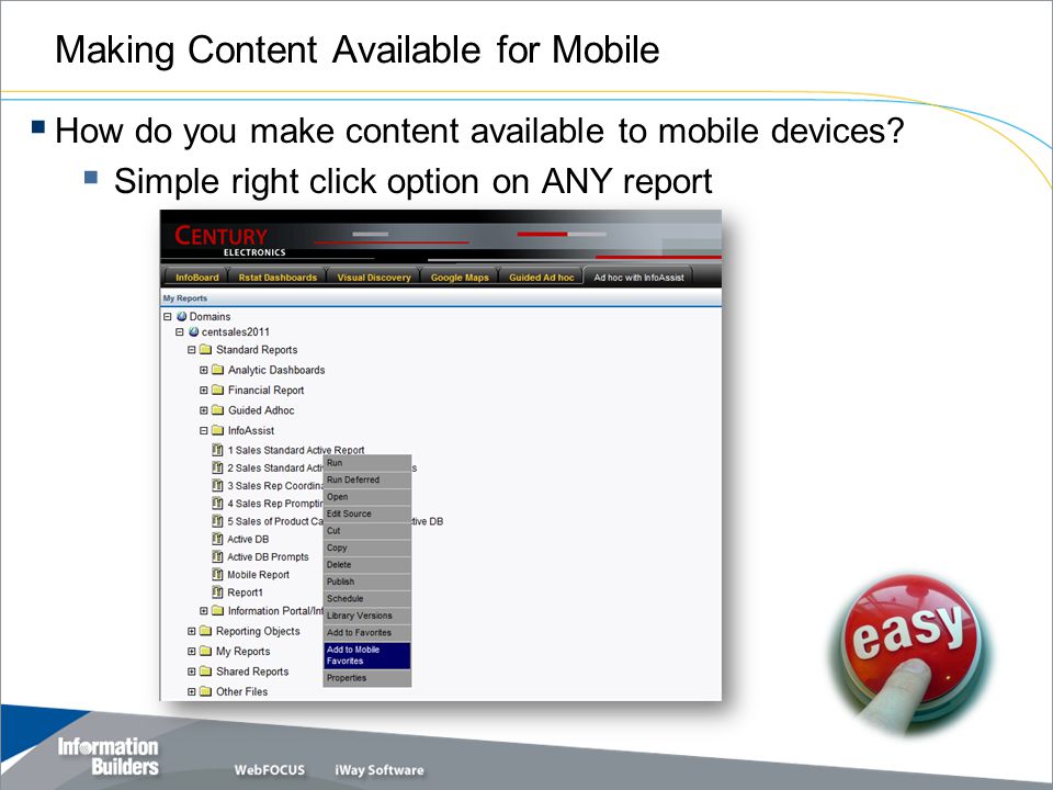 Making Content Available for Mobile How do you make content available to mobile devices.