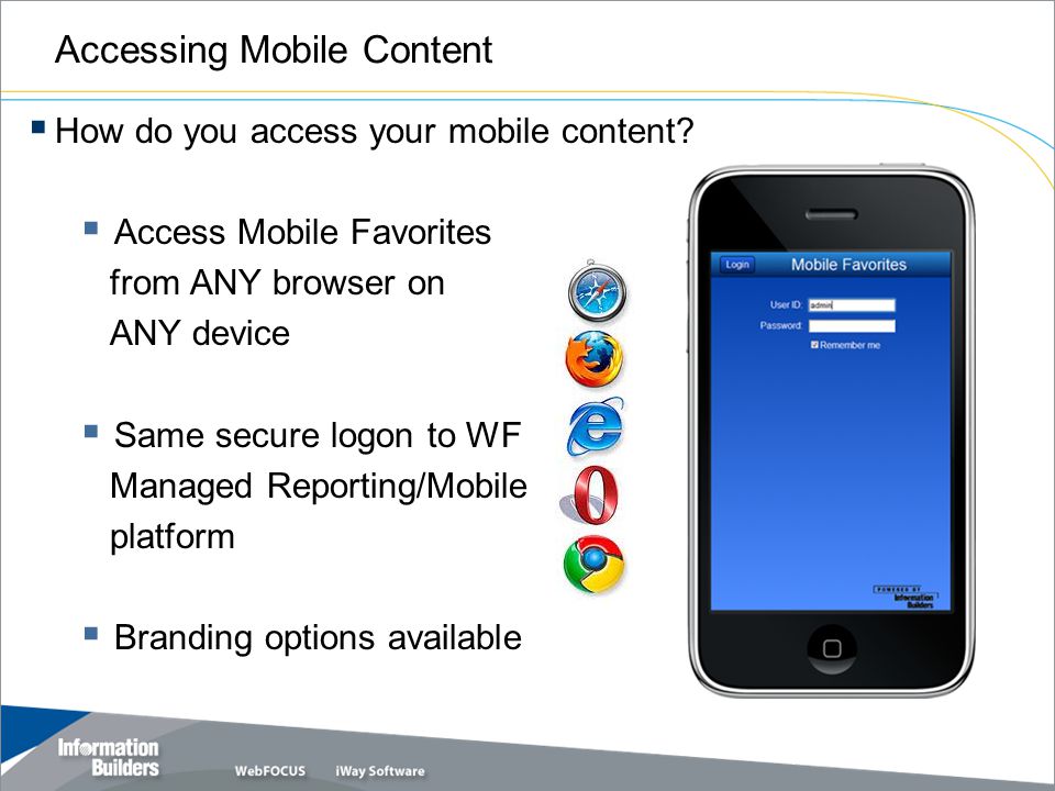Accessing Mobile Content How do you access your mobile content.