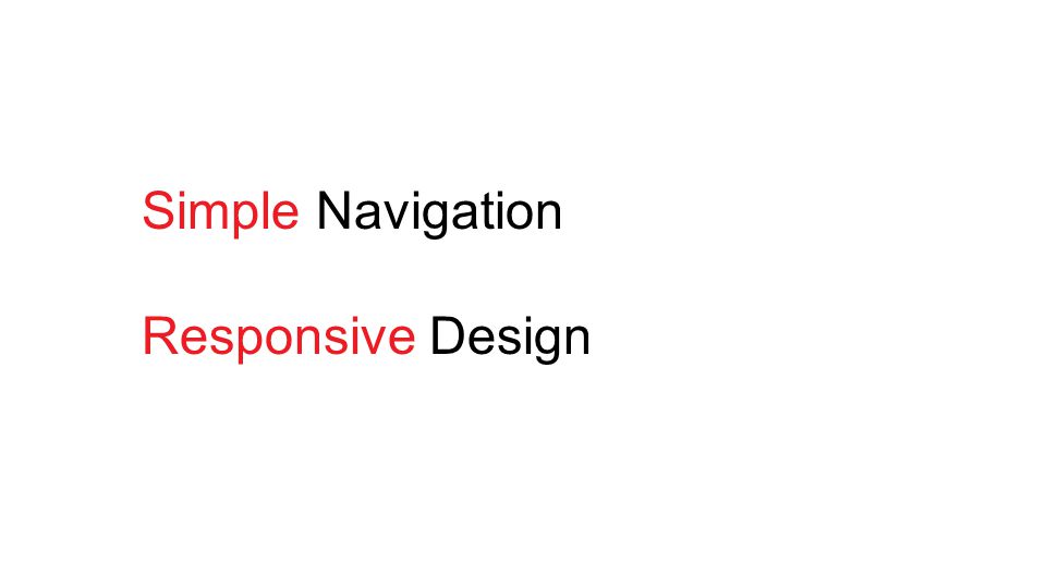 Simple Navigation Responsive Design