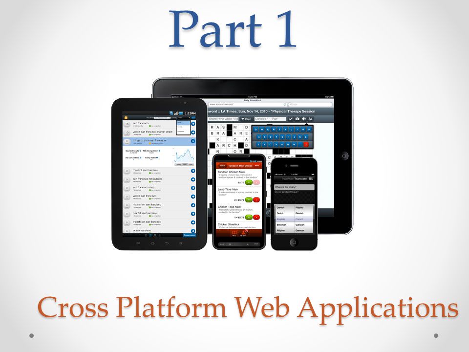 Part 1 Cross Platform Web Applications