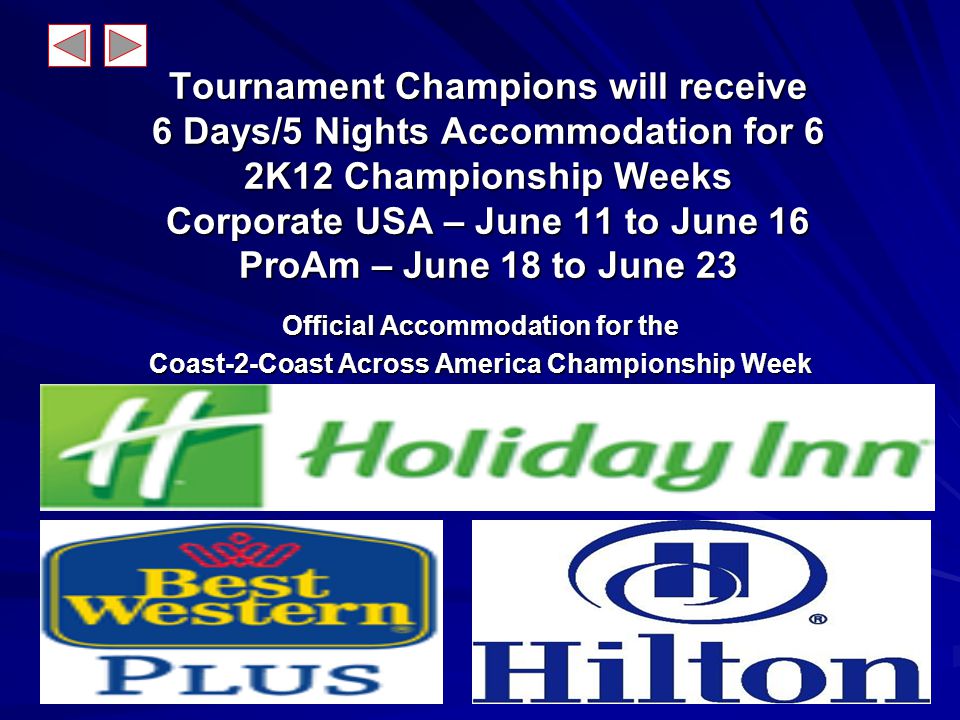 The Road to the Coast-2-Coast Championship Week Goes through a Local Tournament THE CITY QUALIFIER Near You Tournament THE CITY QUALIFIER Near You WIN!!!.
