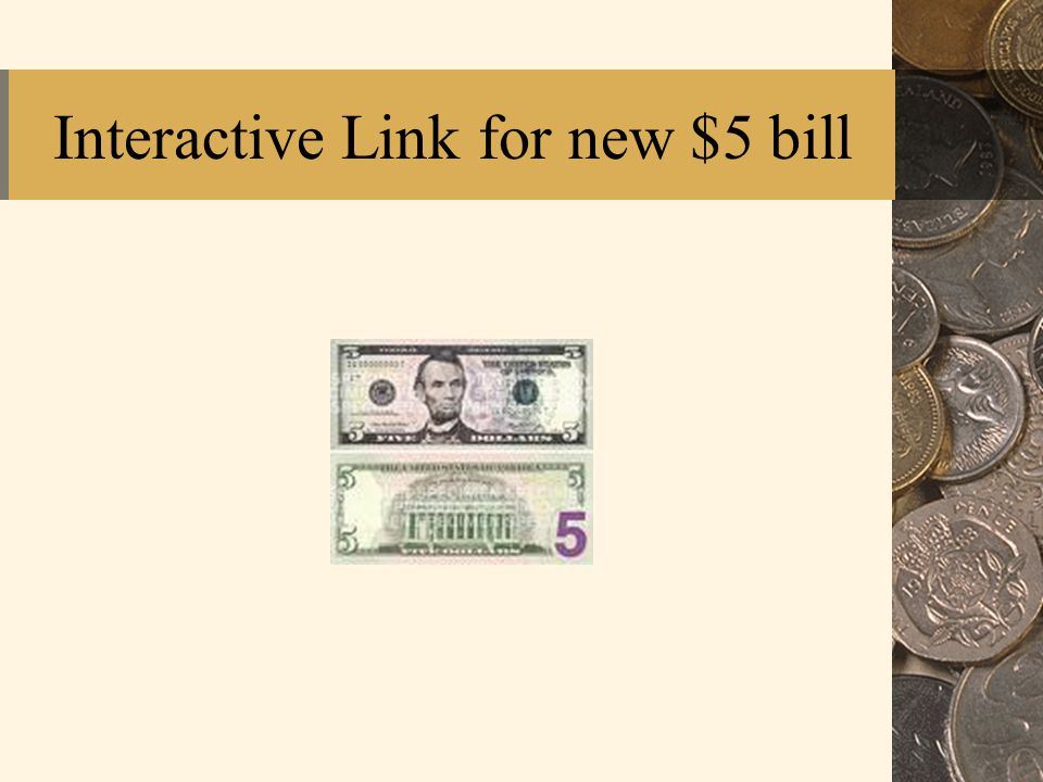Interactive Link for new $5 bill