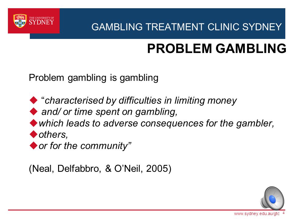 Gambling treatment clinic university of sydney london Gambling treatment clinic university of sydney london