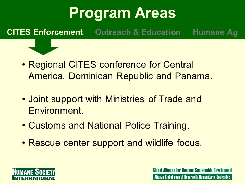 Regional CITES conference for Central America, Dominican Republic and Panama.