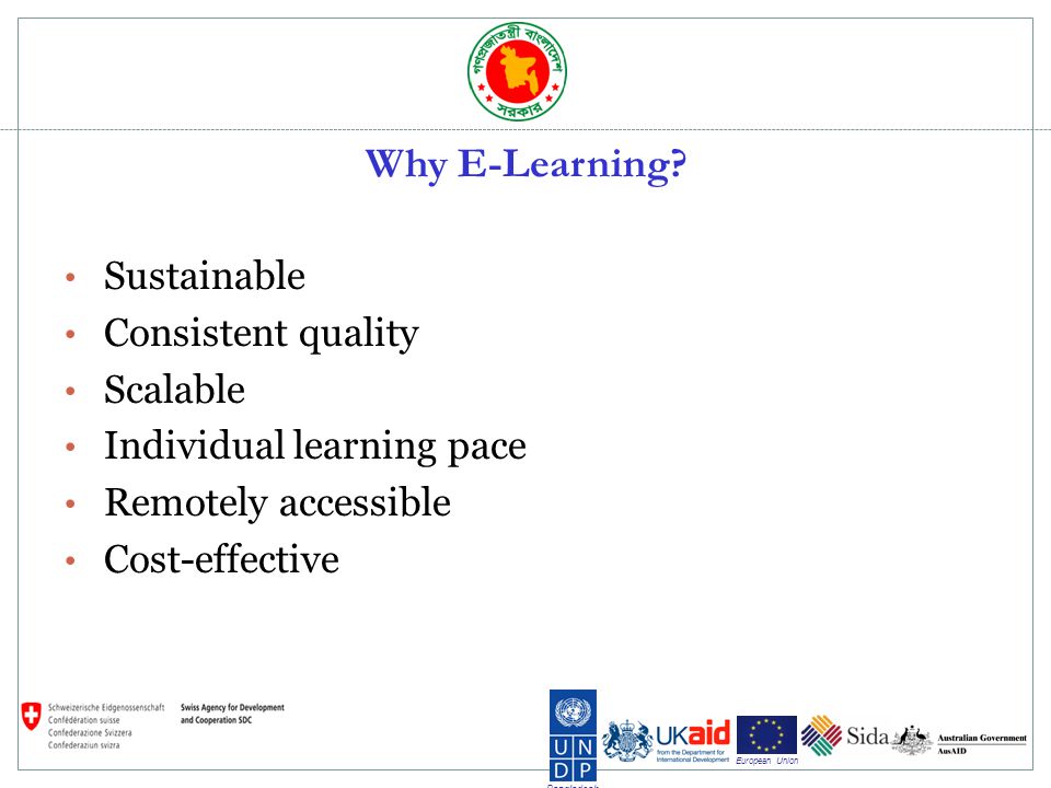 Bangladesh European Union Why E-Learning.