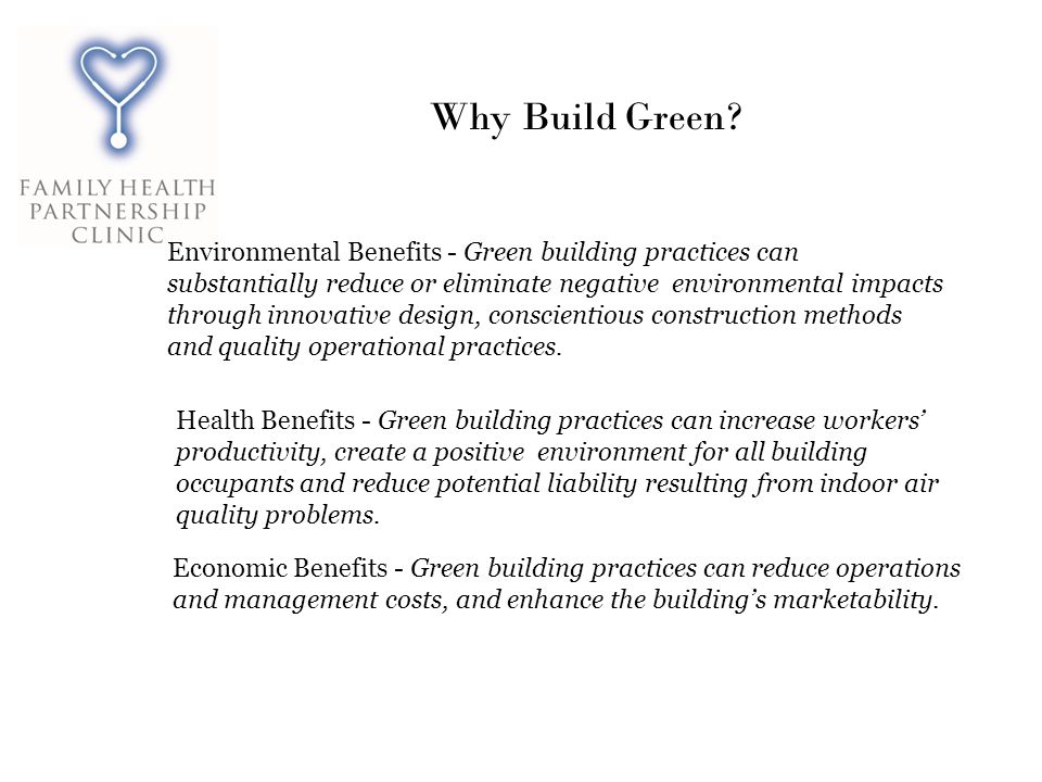 Why Build Green.