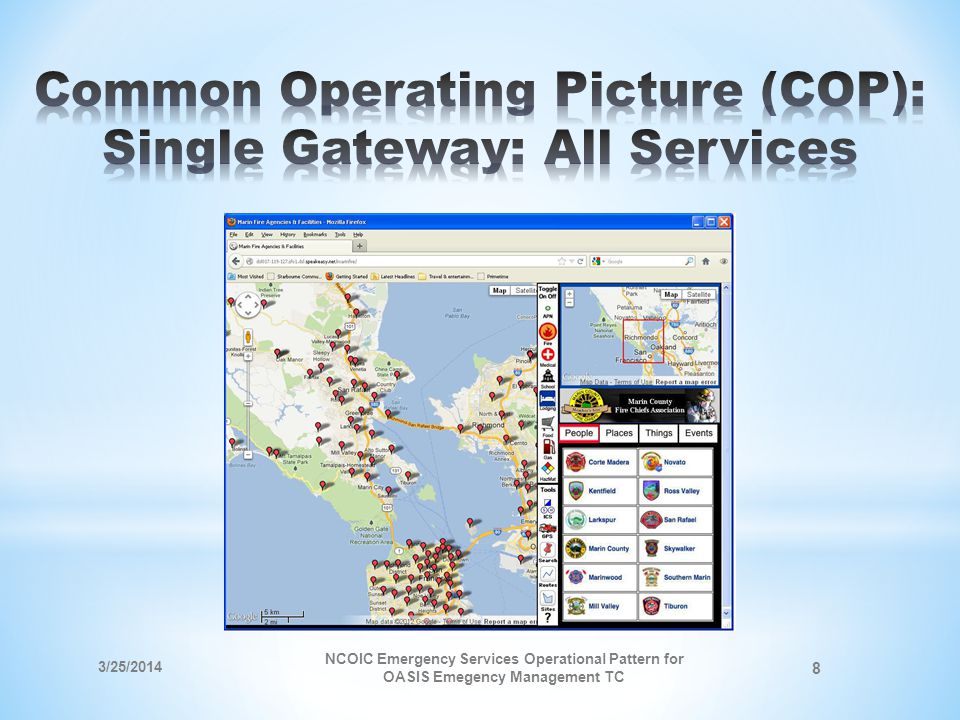 3/25/2014 NCOIC Emergency Services Operational Pattern for OASIS Emegency Management TC 8
