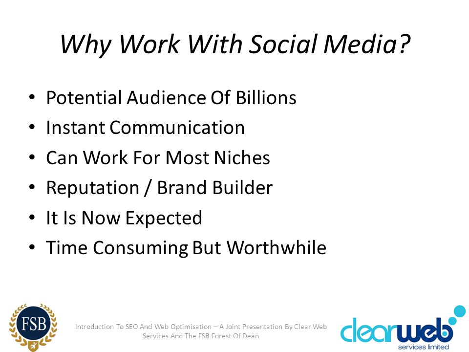 Why Work With Social Media.