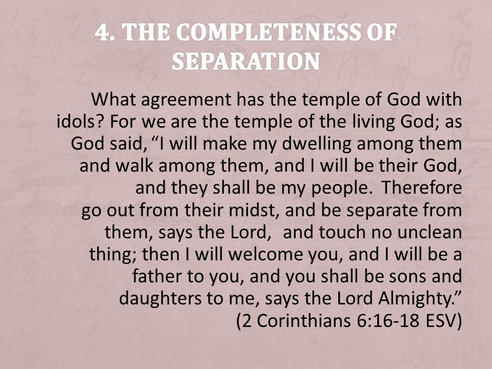 What agreement has the temple of God with idols.