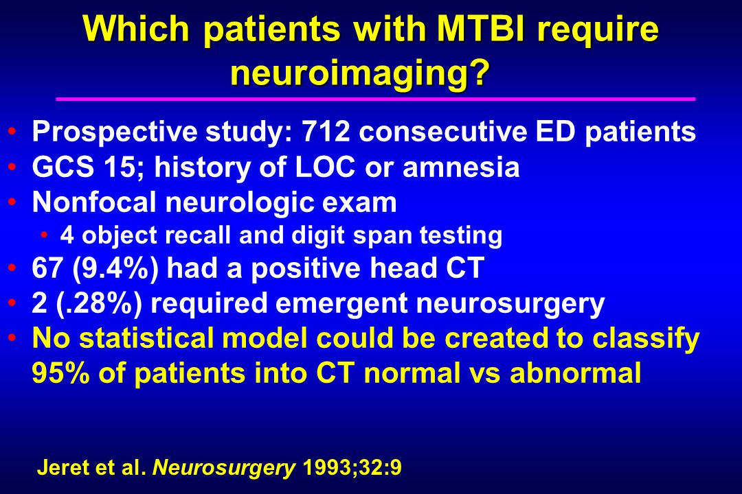 Which patients with MTBI require neuroimaging. Which patients with MTBI require neuroimaging.