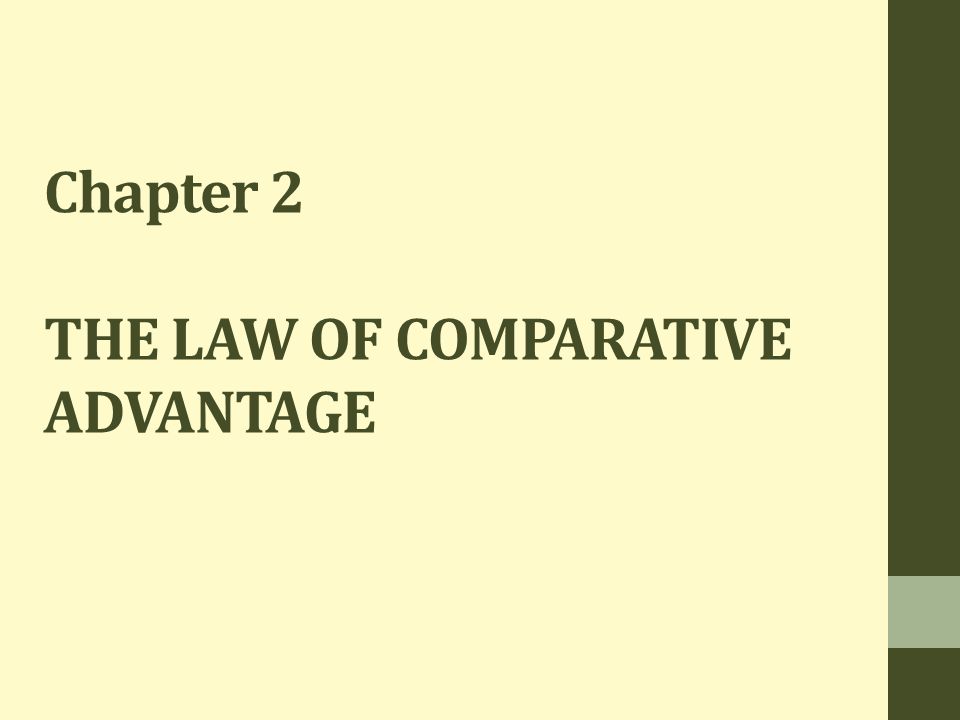 Chapter 2 THE LAW OF COMPARATIVE ADVANTAGE