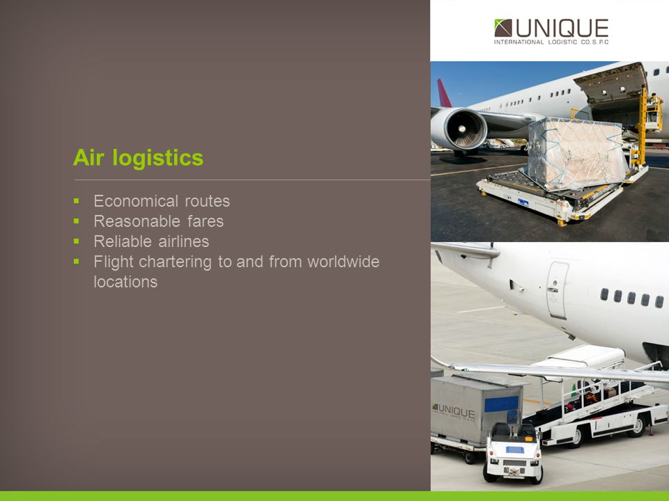 Air logistics Economical routes Reasonable fares Reliable airlines Flight chartering to and from worldwide locations