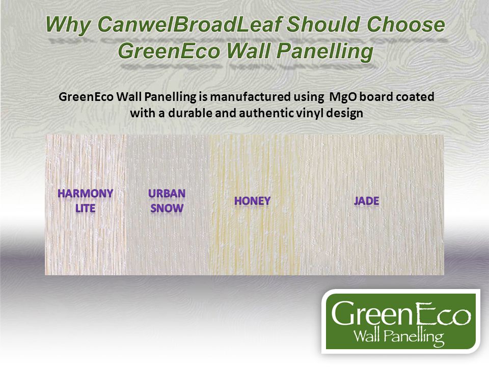 GreenEco Wall Panelling is manufactured using MgO board coated with a durable and authentic vinyl design